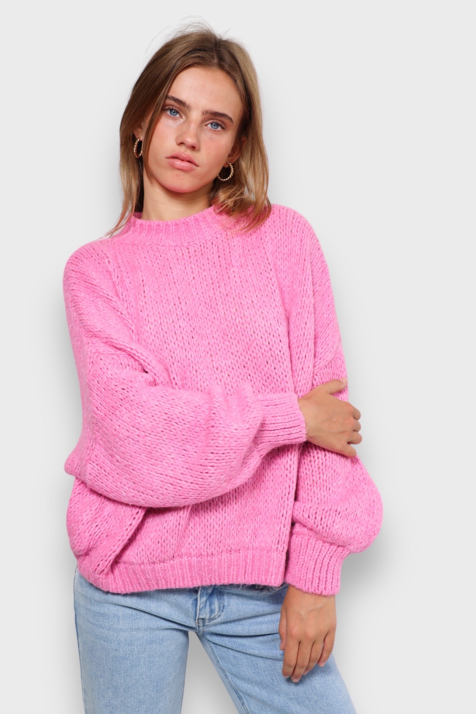 Pullover „Keep me warm“ rosa