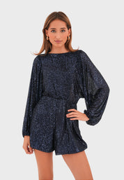 "Glimmer" playsuit navy