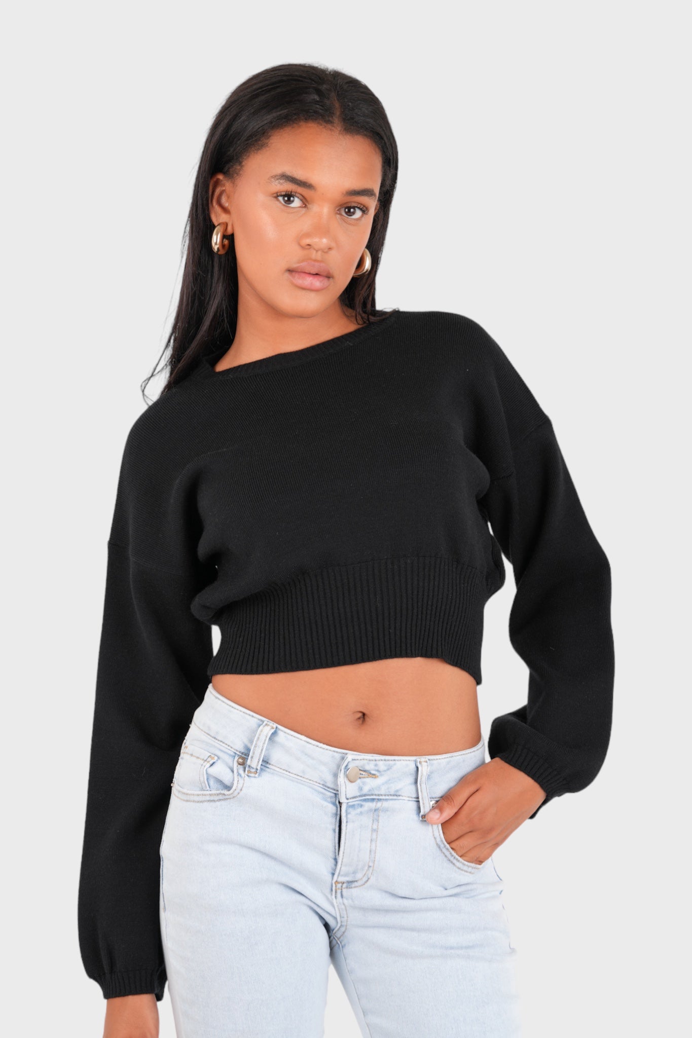 "Soft glow" sweater black