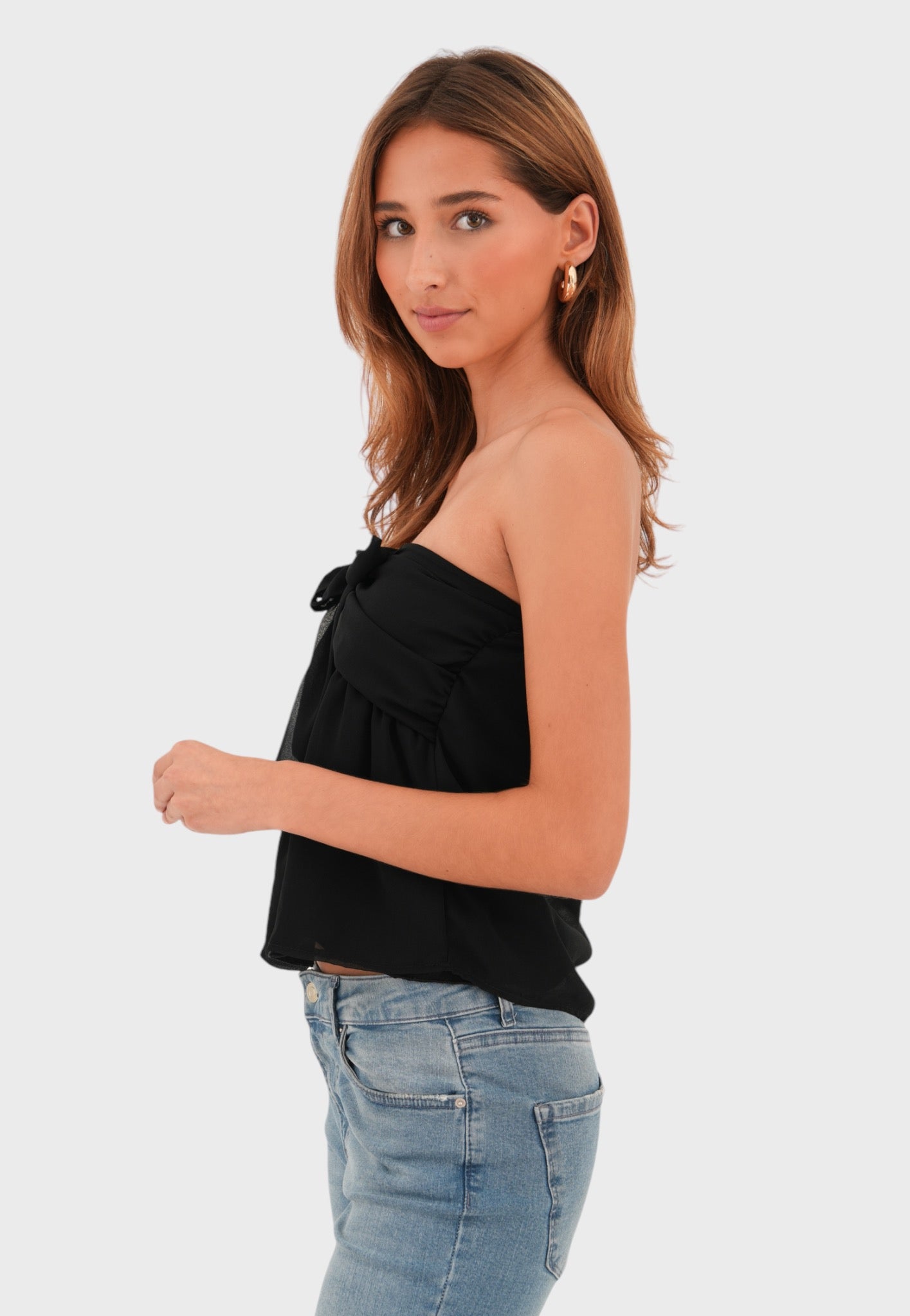 "Bow" top black