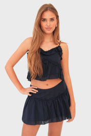 "Belle" top navy