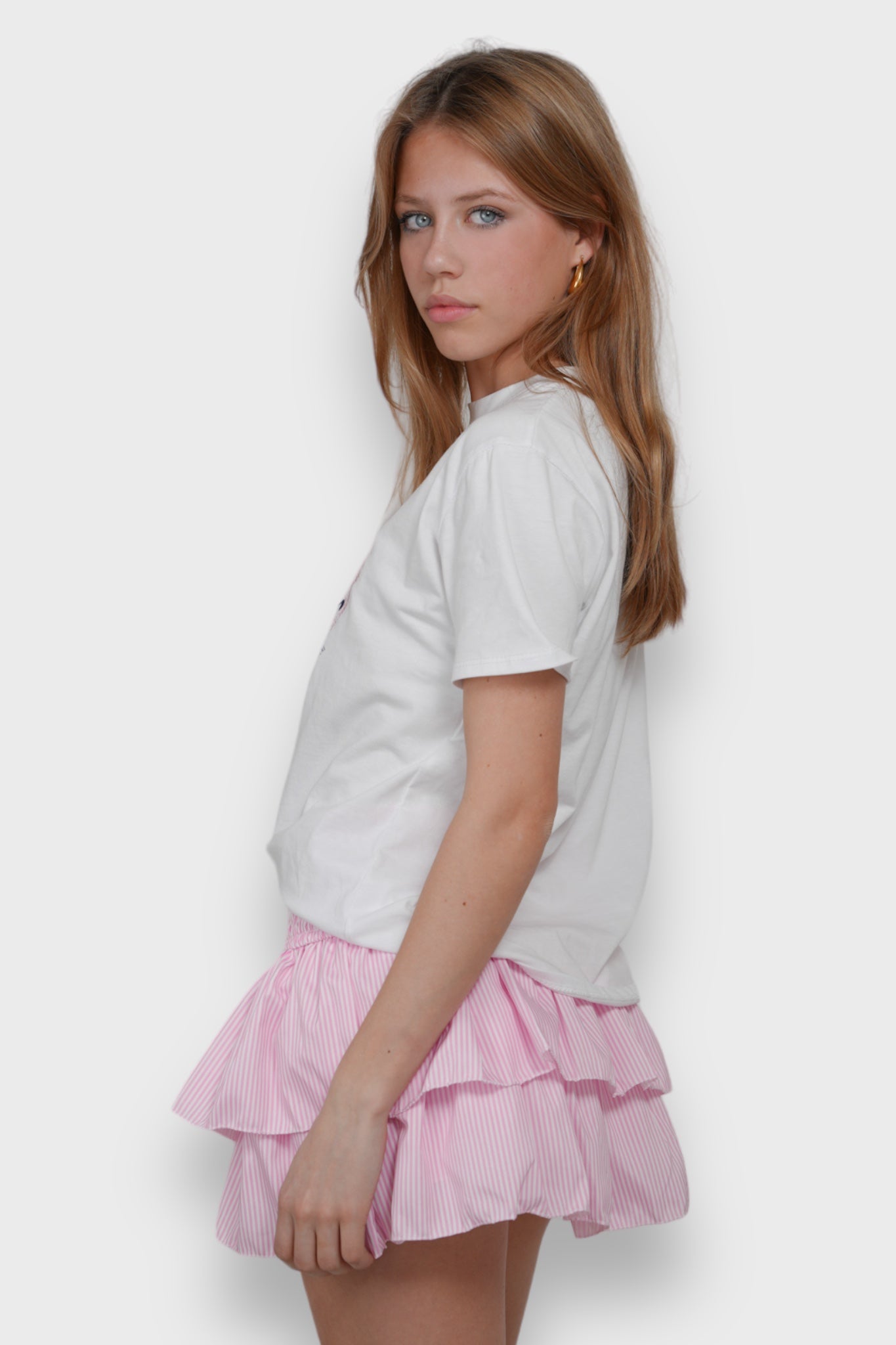 "Striped" skirt pink