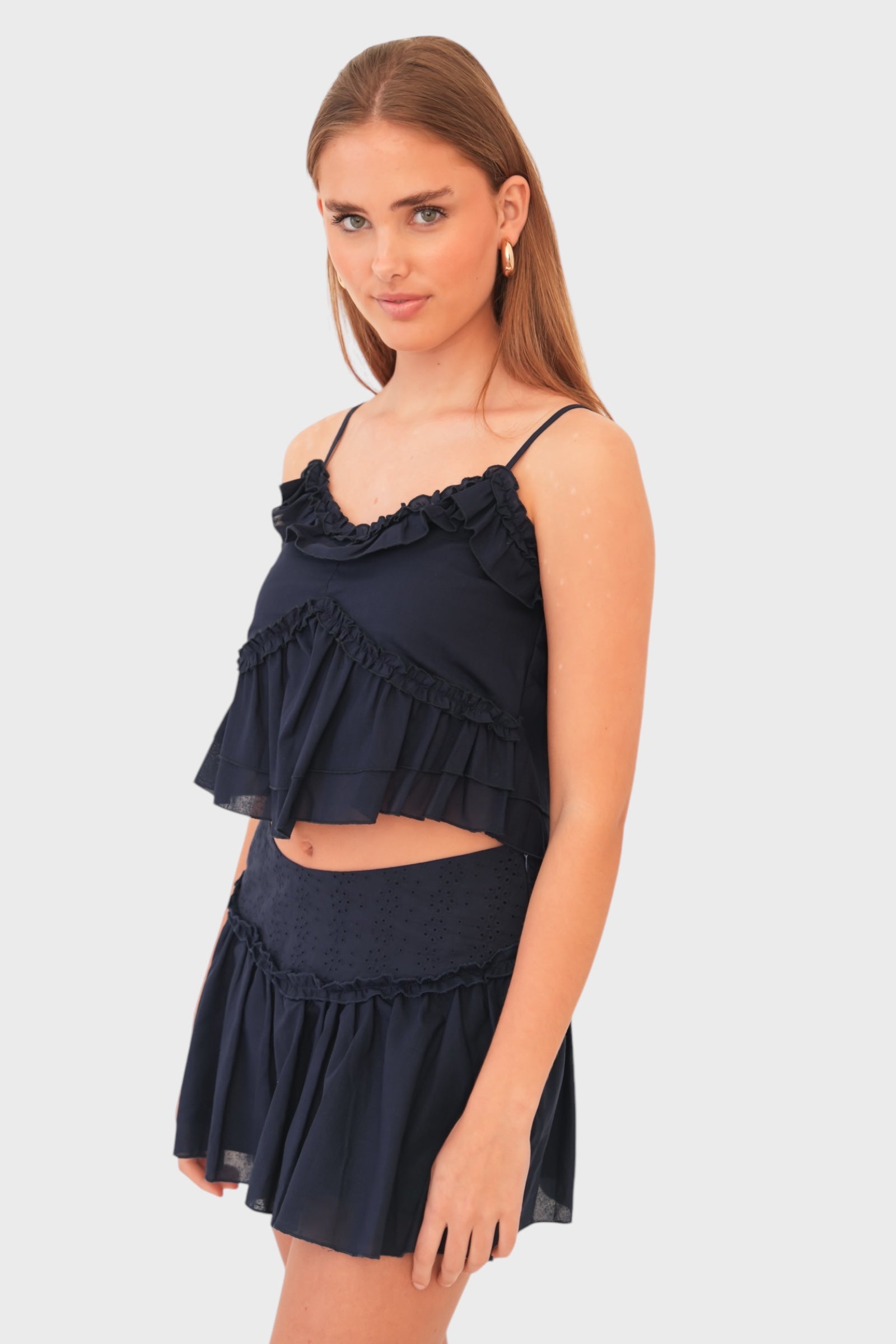 "Belle" top navy