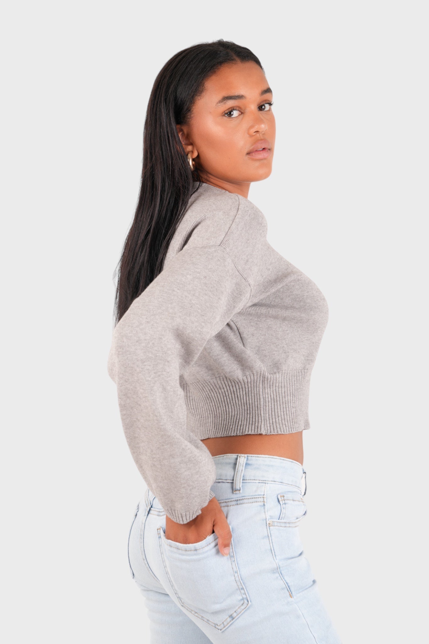 "Soft glow" sweater grey