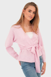 Cardigan "tricoté" rose