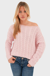 "Cable" sweater pink