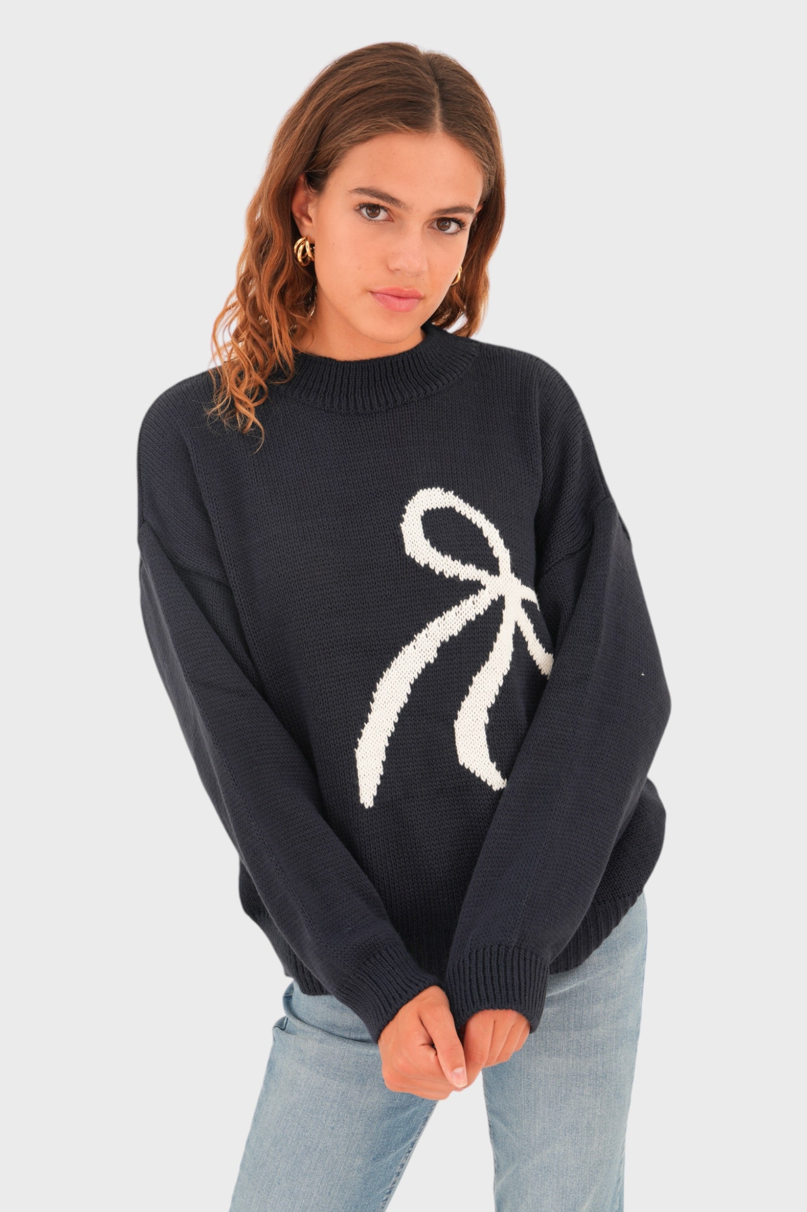 "Bow" sweater navy