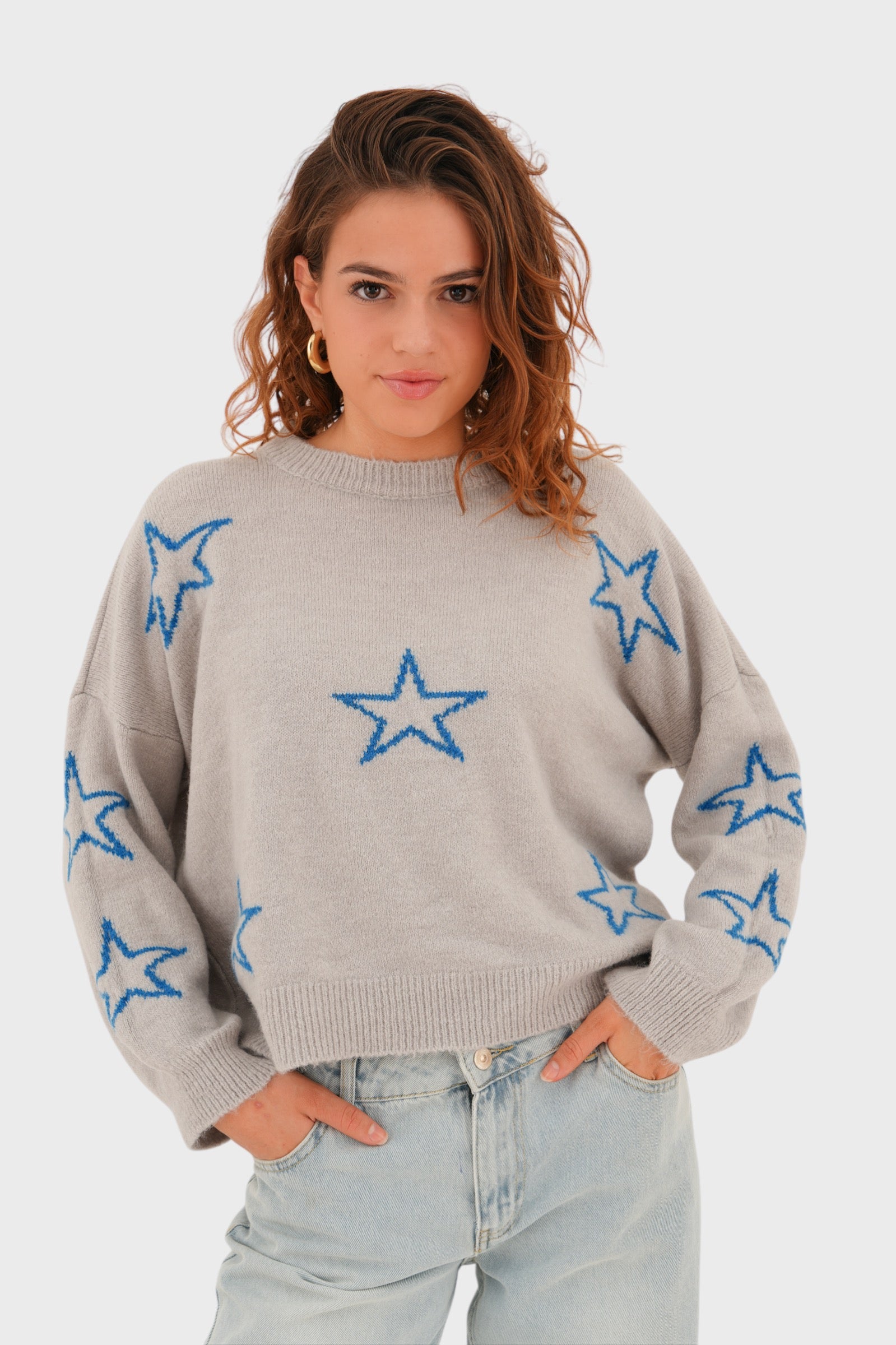 "Starry sky" sweater grey