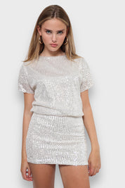 "Glamour" dress champagne