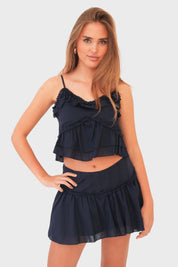 "Belle" top navy