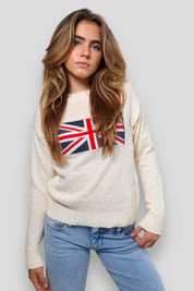 "Uk flag" sweater white