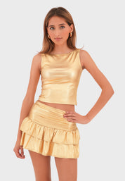 "Glitz" skirt gold