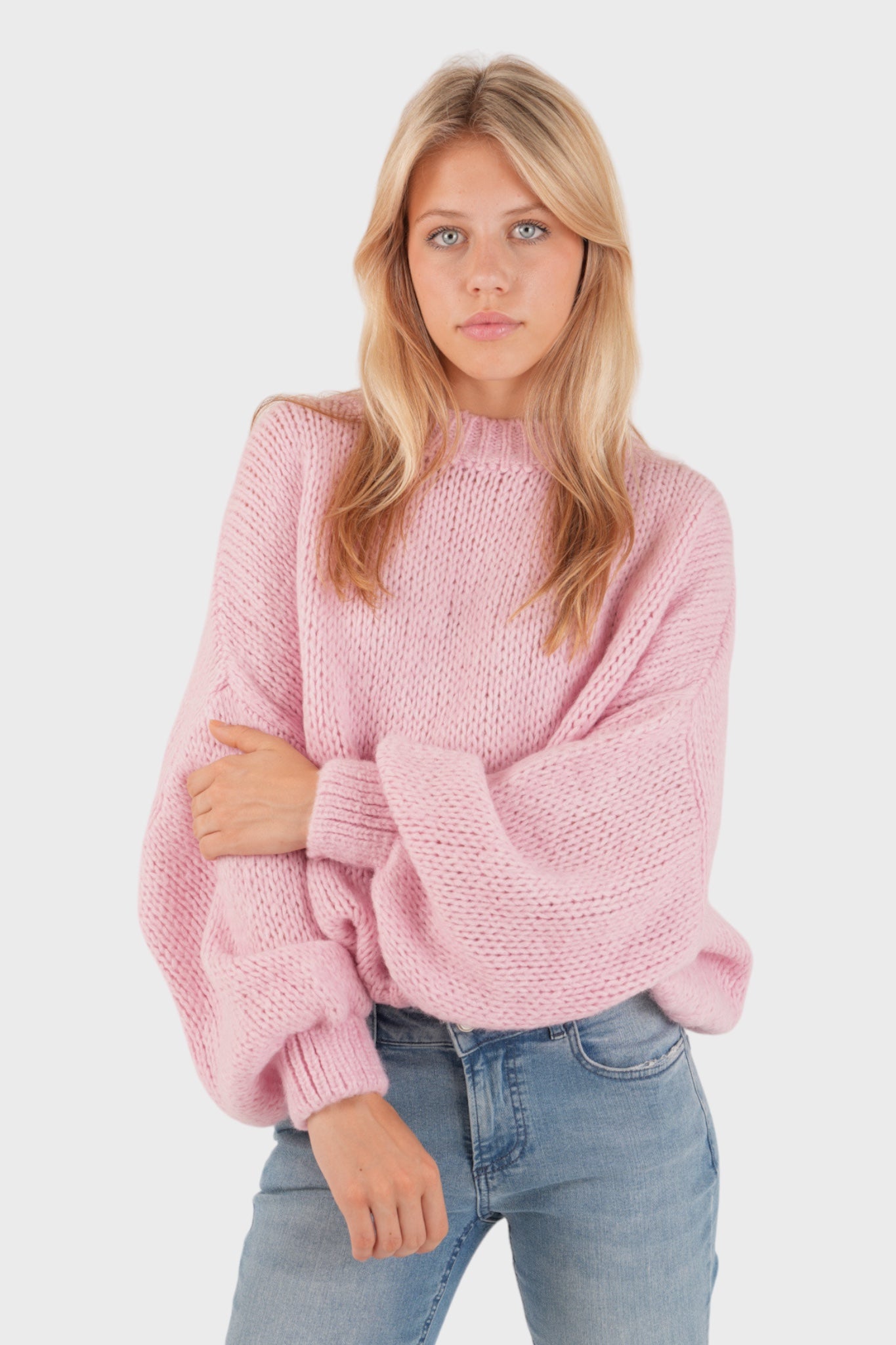 Pullover „Keep me warm“ in Babyrosa