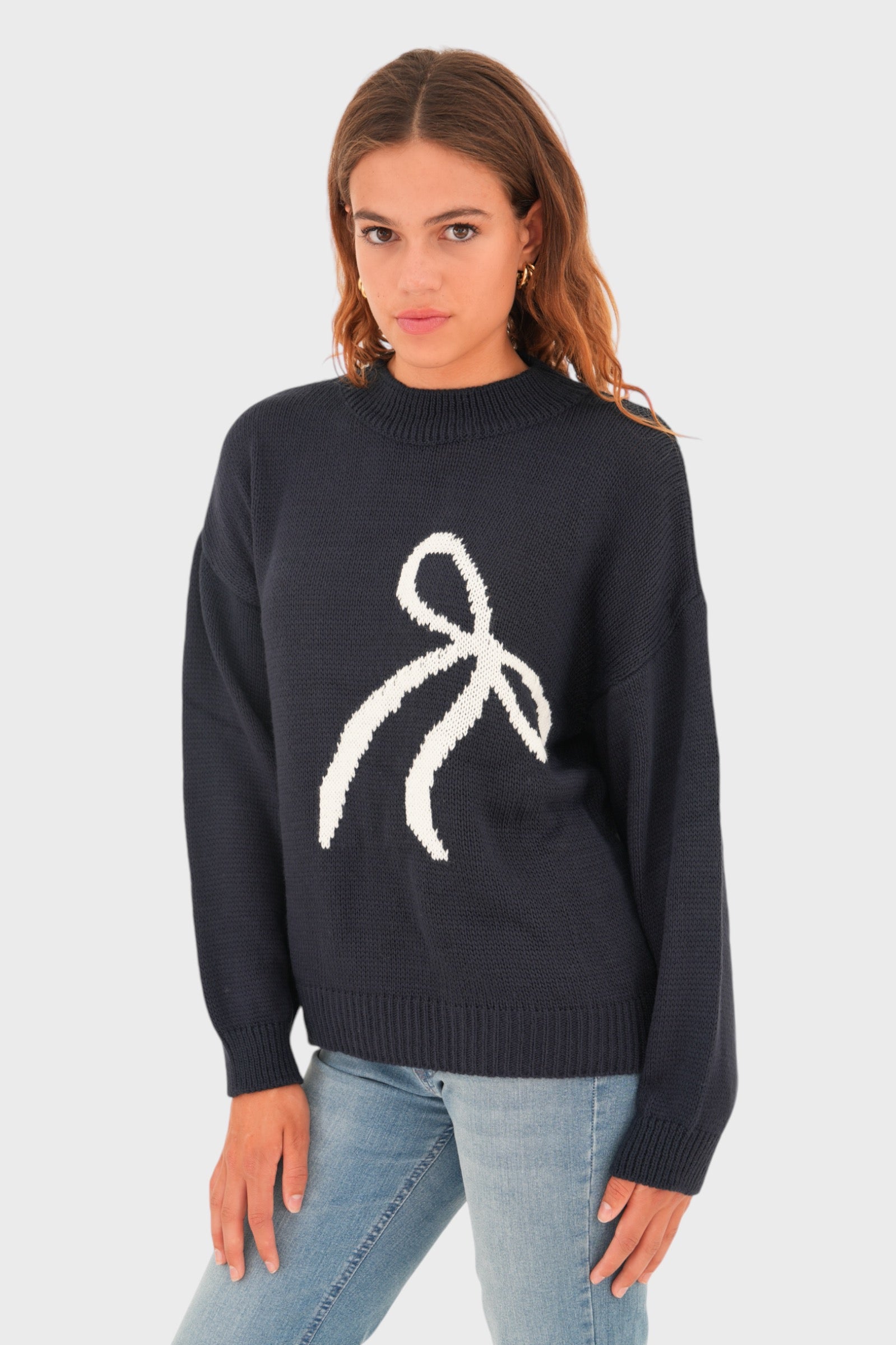 "Bow" sweater navy