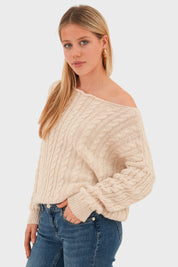 "Cable" sweater beige