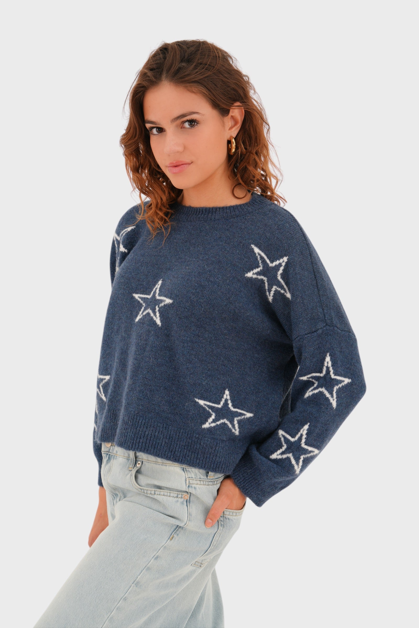 "Starry sky" sweater navy