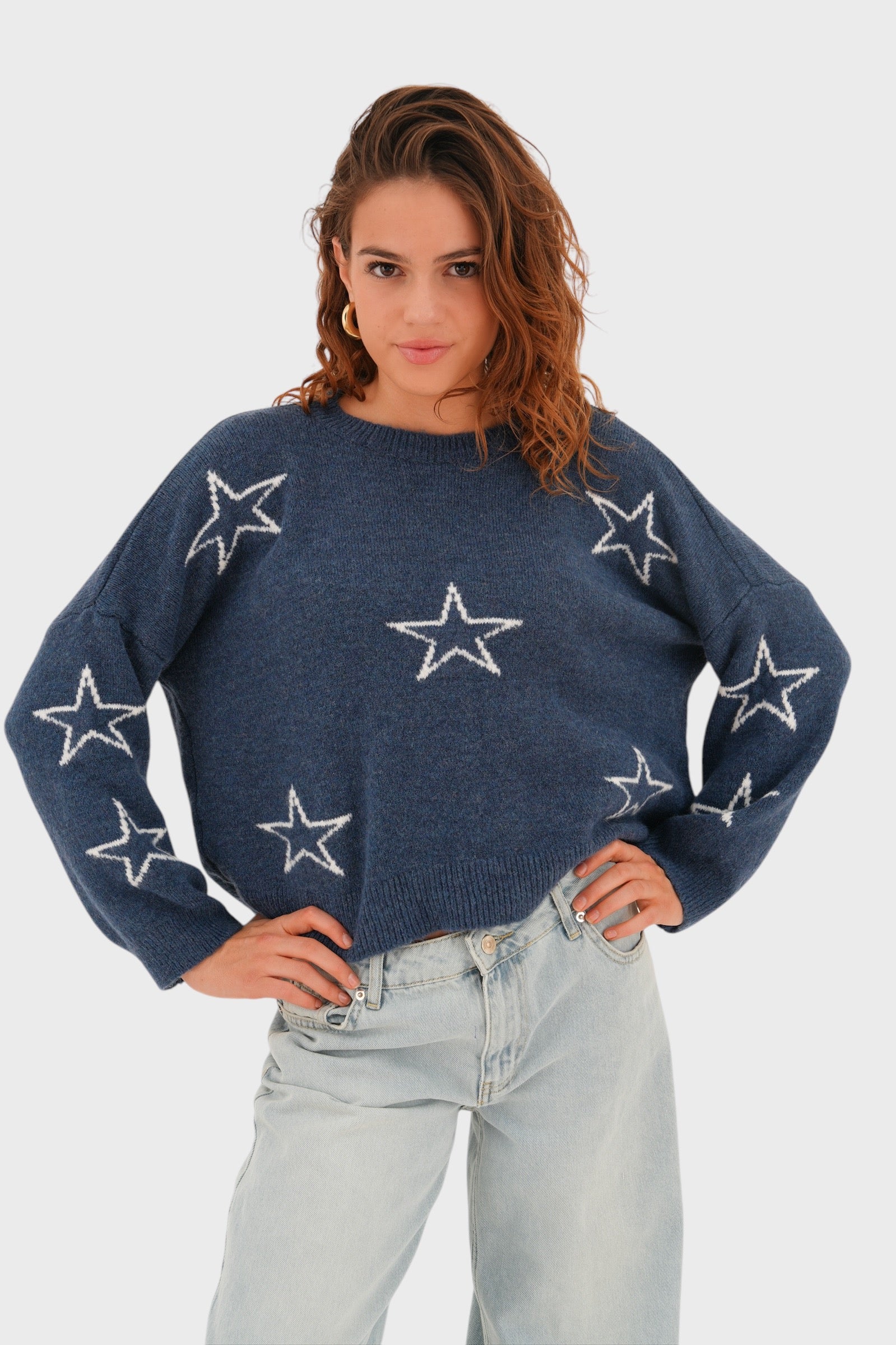 "Starry sky" sweater navy