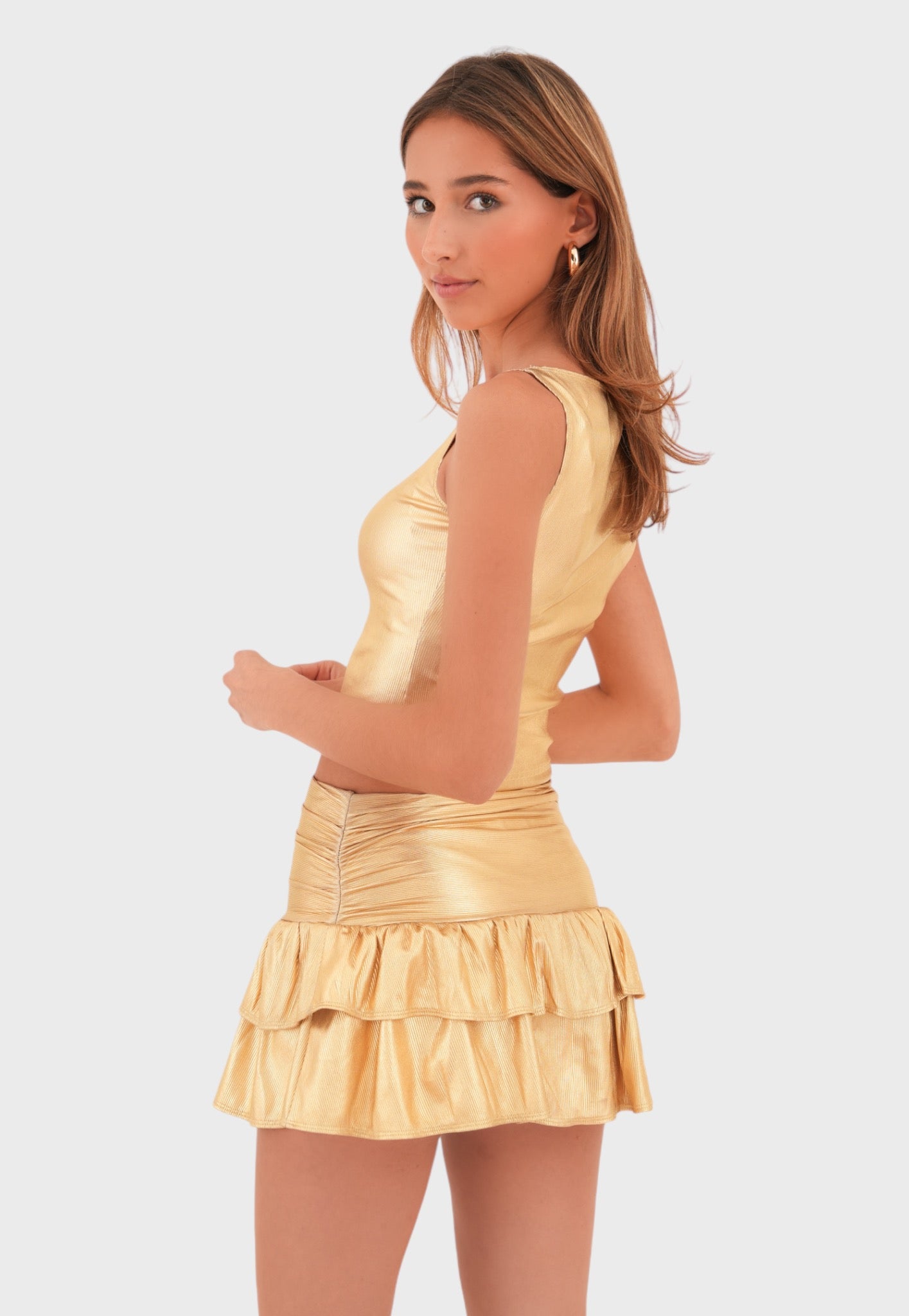 "Glitz" skirt gold