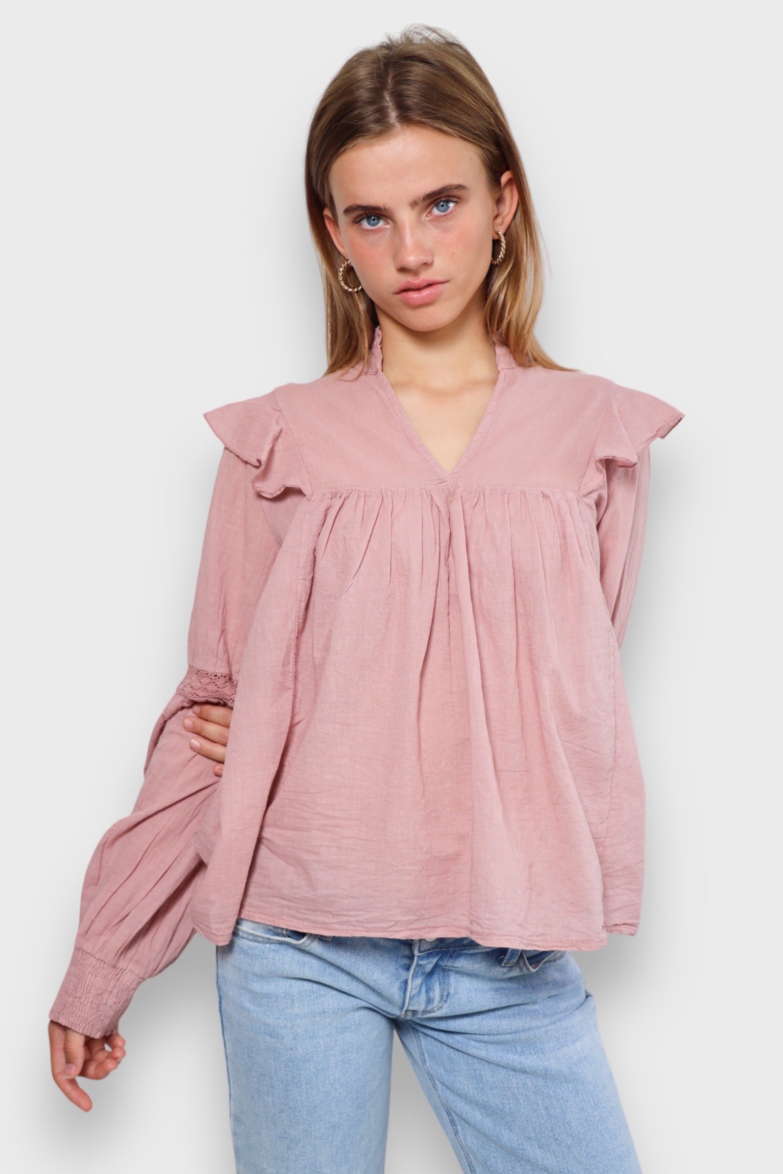 "Glory" blouse pink