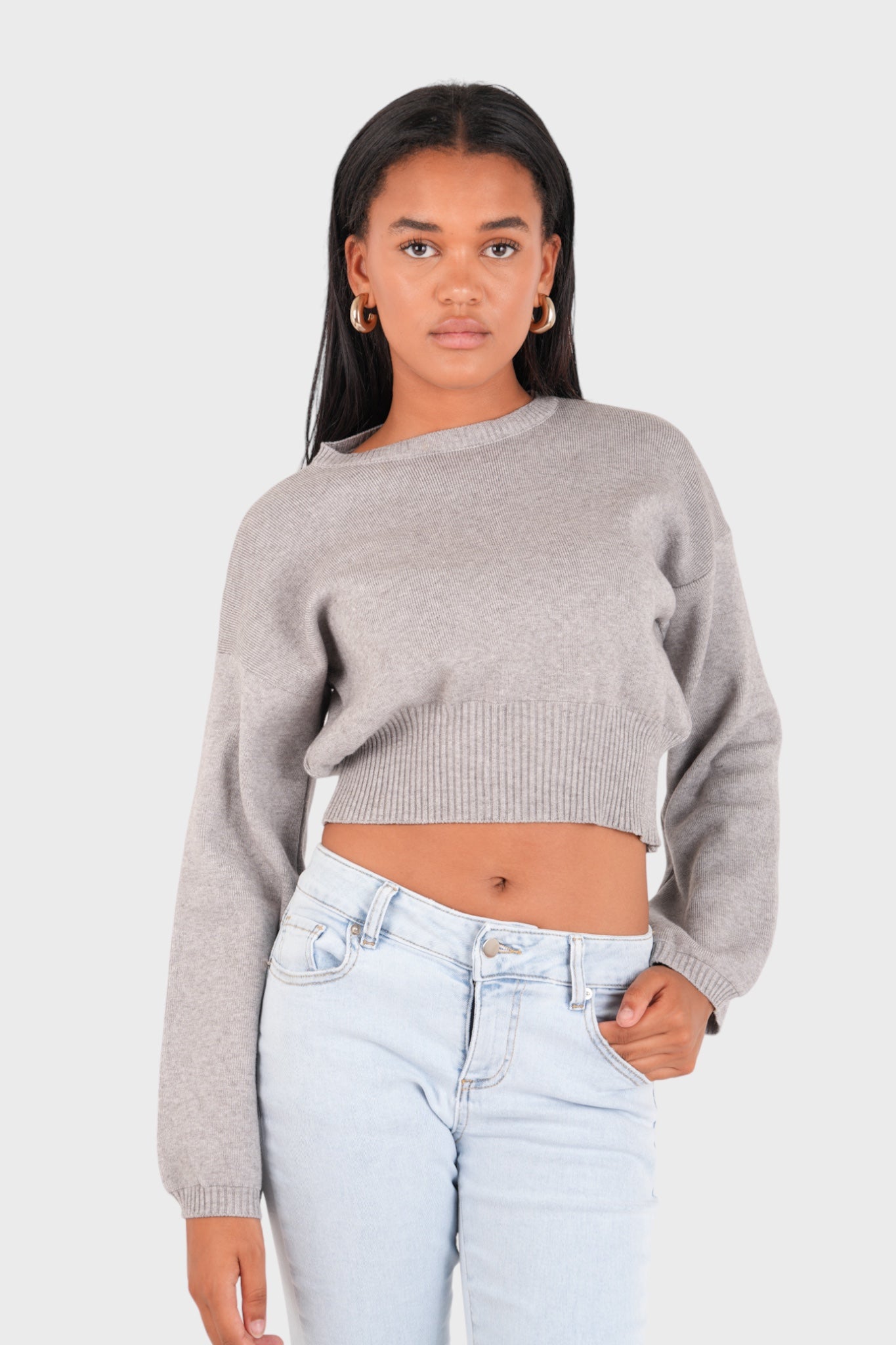 "Soft glow" sweater grey