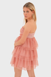 "Flowy" dress pink