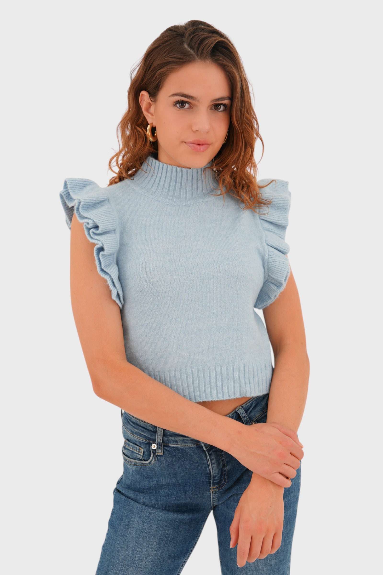 "Feline" top blue