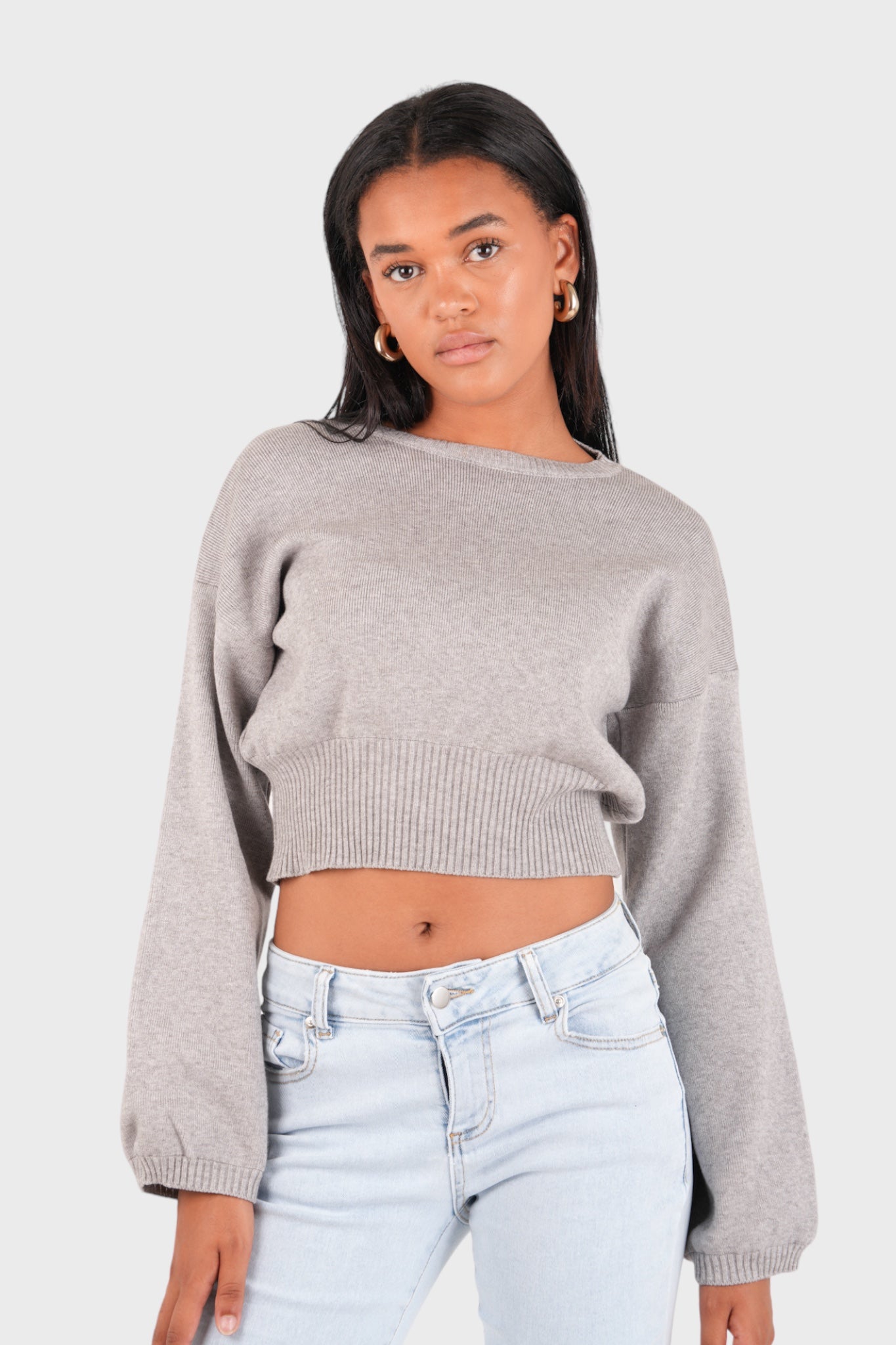 "Soft glow" sweater grey