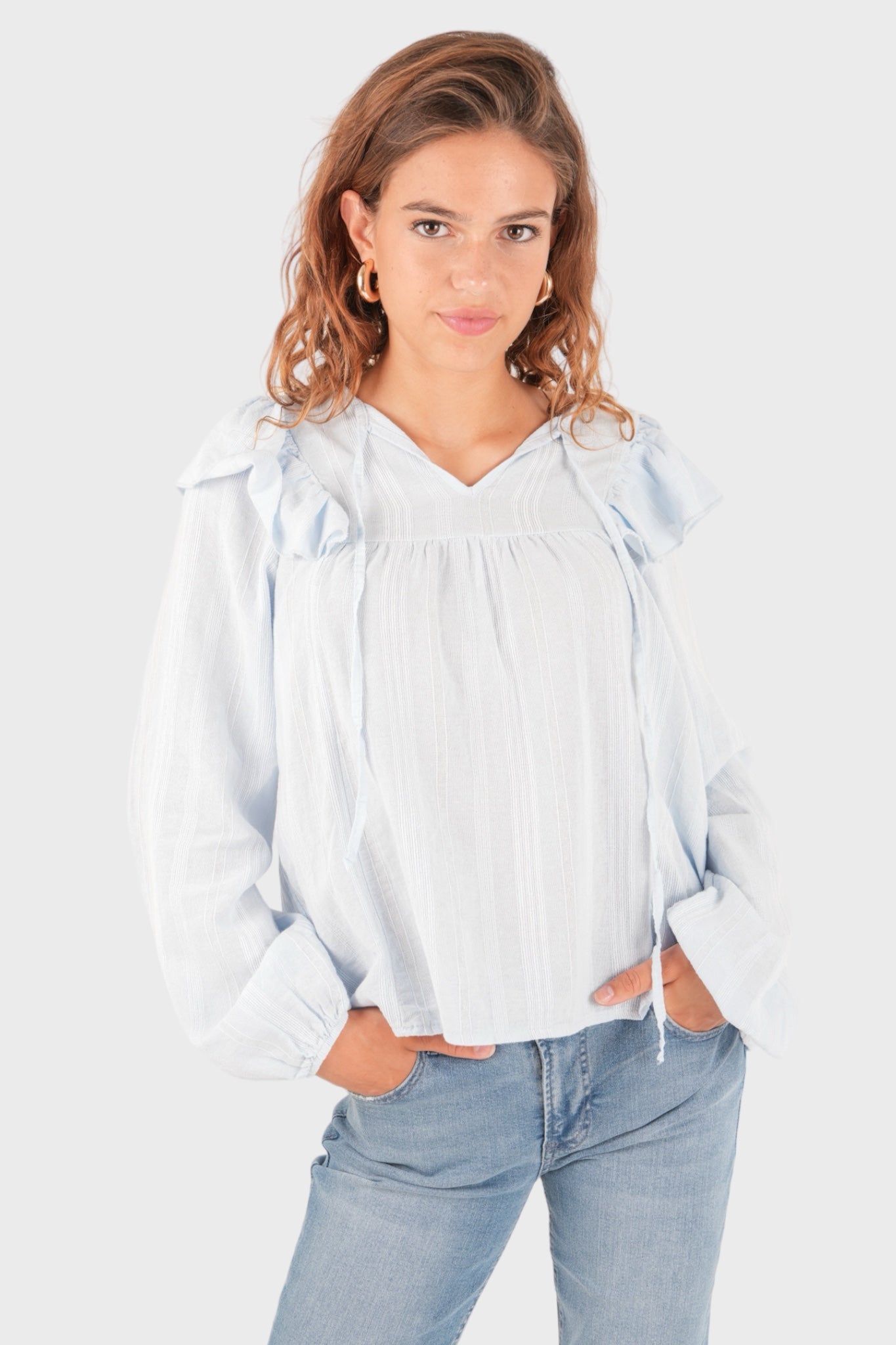 "Chloe" blouse light blue