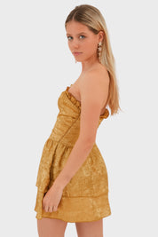 "Shining" dress gold