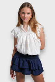 "Linen" skirt navy