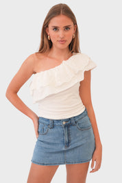 "Rose" top white