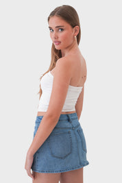 "Seaside" denim skirt blue