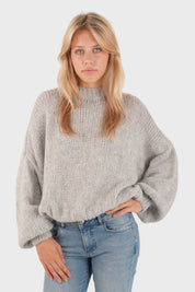 Pullover „Keep me warm“ grau