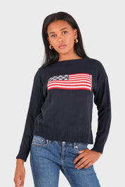 "Flag" sweater navy