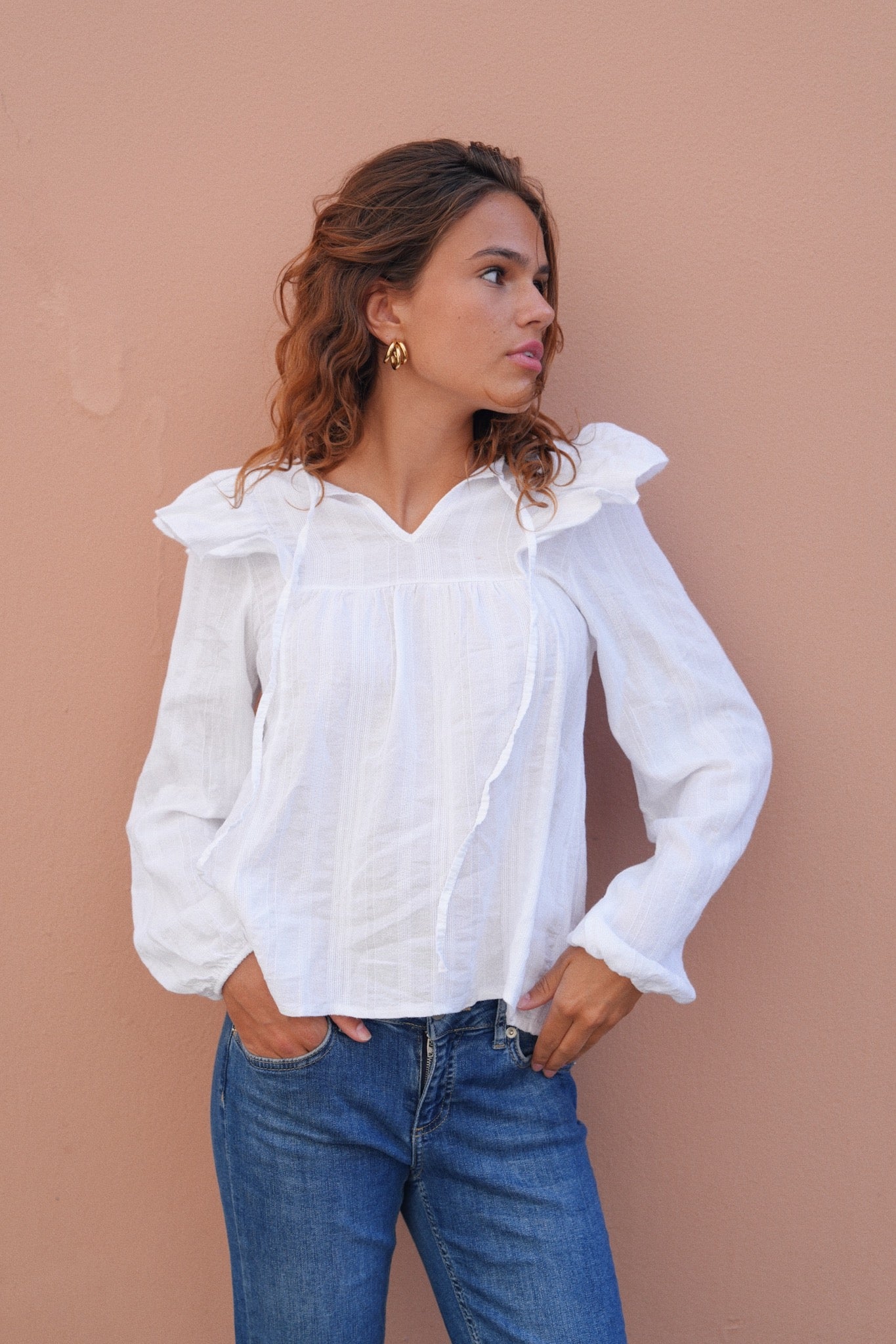 "Chloe" blouse white