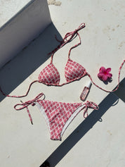 "Bali" tied bikini bottom pink