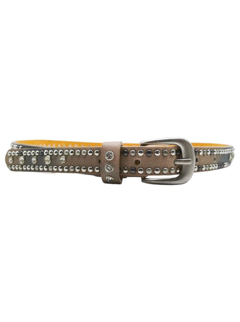 "Thin studded" belt taupe