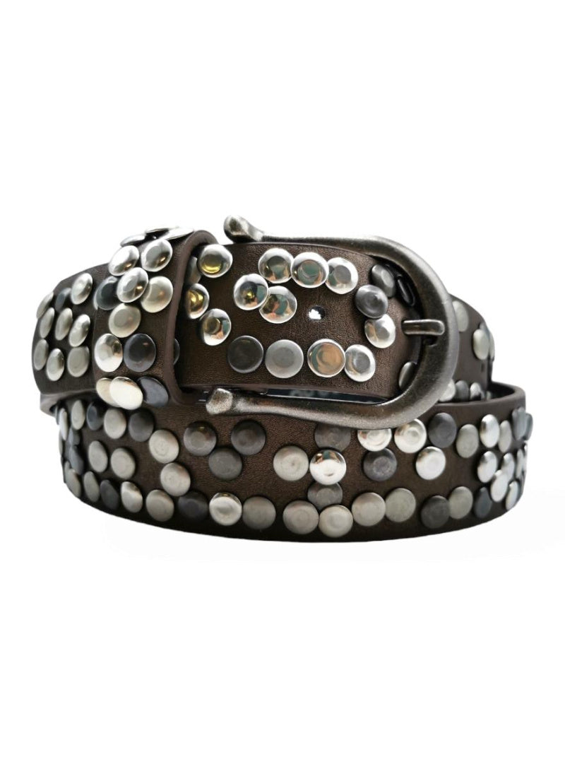 "Studded" belt brown